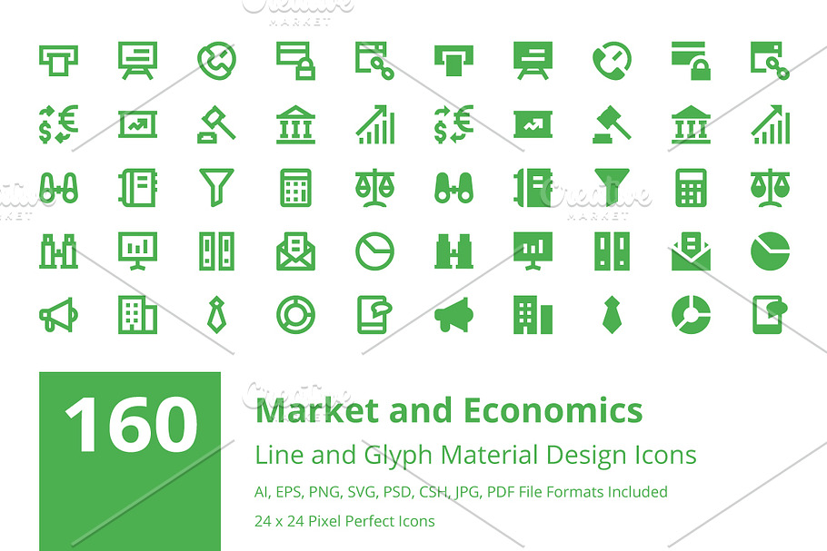 160 Market and Economics Icons