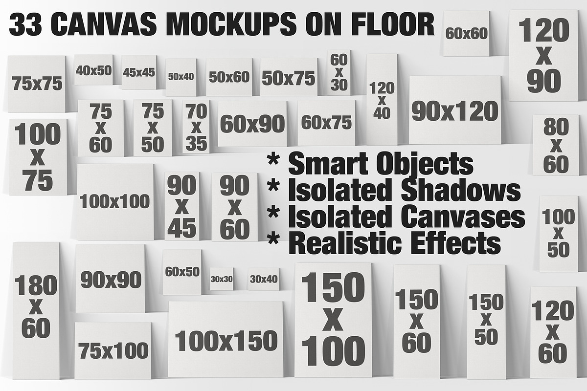 Canvas Mockups - Frames Mockups v 5 in Print Mockups - product preview 8