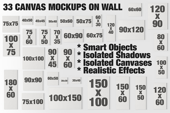 Canvas Mockups - Frames Mockups v 5 in Print Mockups - product preview 1
