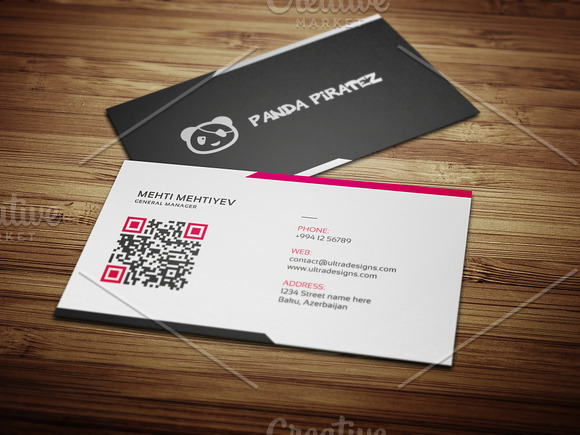 Clean QR Code Business Card #4 in Business Card Templates - product preview 1