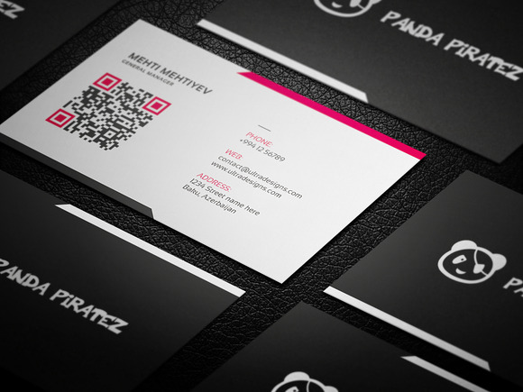 Clean QR Code Business Card #4 in Business Card Templates - product preview 3