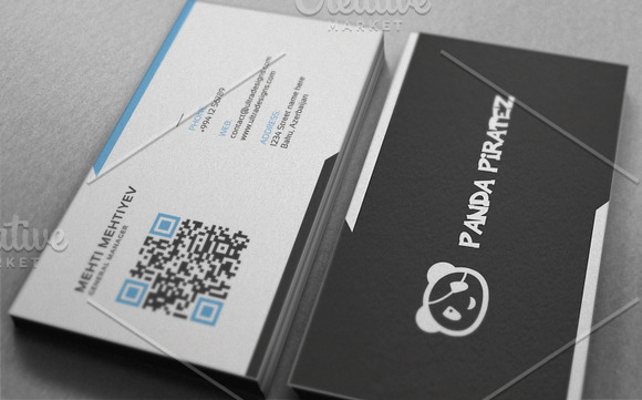 Clean QR Code Business Card #4 in Business Card Templates - product preview 4