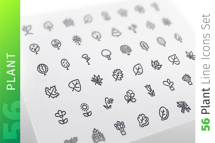 Plant Line Icons Set in Flower Icons - product preview 8