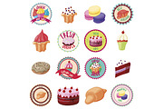Confectionery icons set
