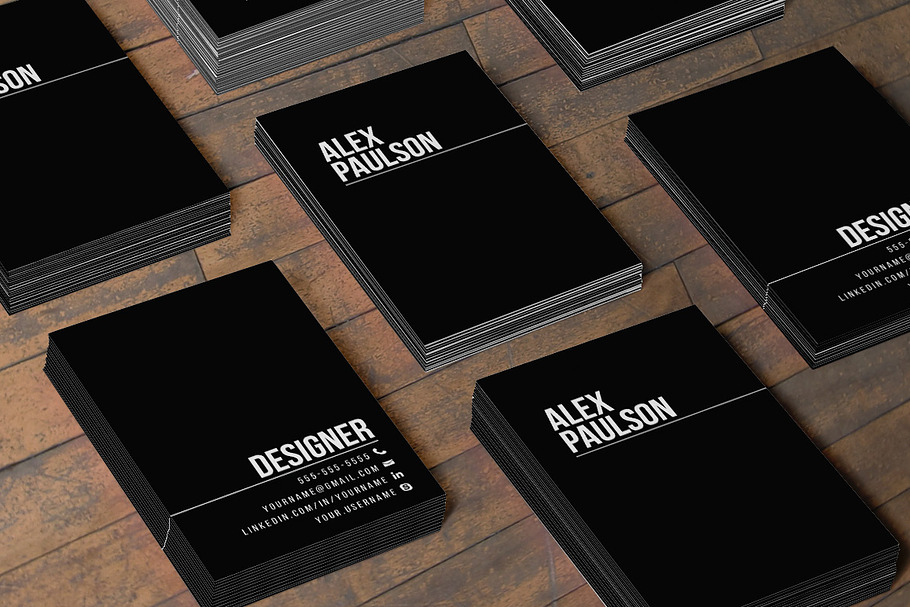 Black Business Card Design 005 Creative Business Card Templates