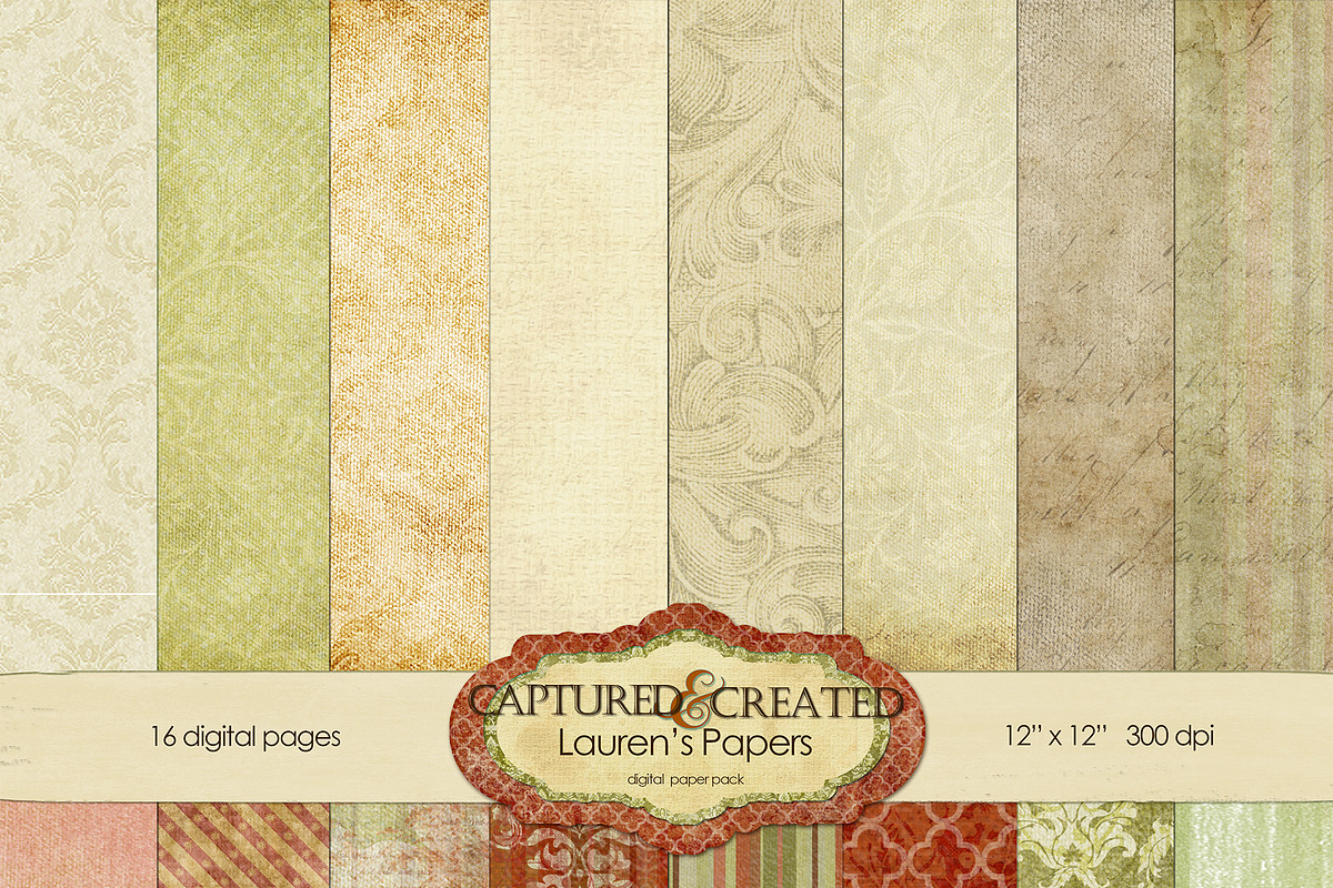 Lauren's Digital Paper Pack in Patterns - product preview 8