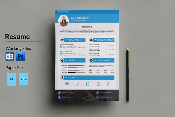 Clean Resume Template-V027