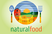 logo for vegetarian and healthy food