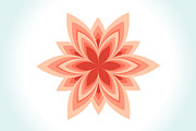 Logo with geometric flower