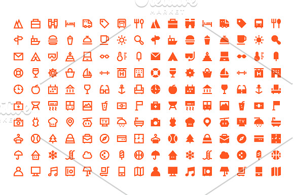 Summer and Holidays Material Icons in Graphics - product preview 1