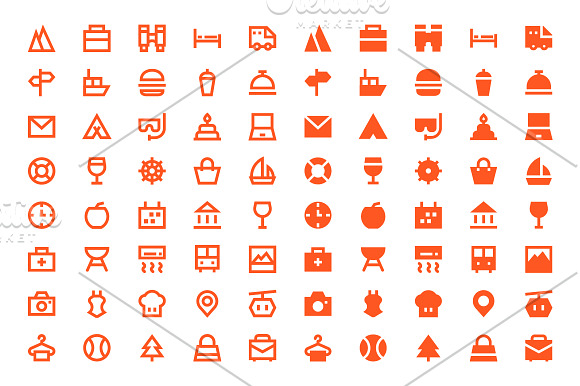 Summer and Holidays Material Icons in Graphics - product preview 2