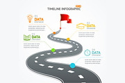 Infographic Timeline and Road