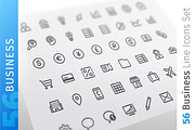 Business Line Icons Set