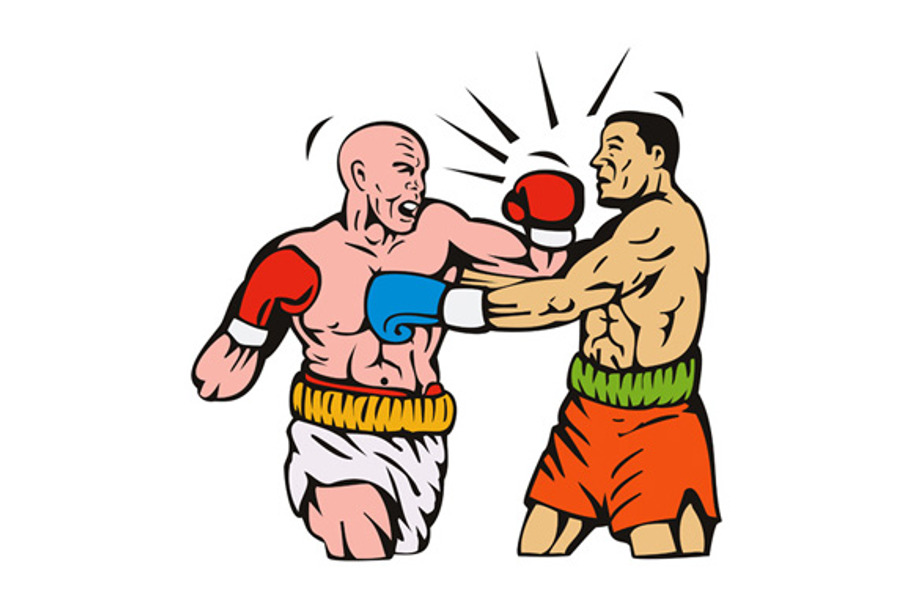 Boxer Connecting Knockout Punch in Illustrations - product preview 8