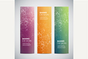 Banners with abstract background