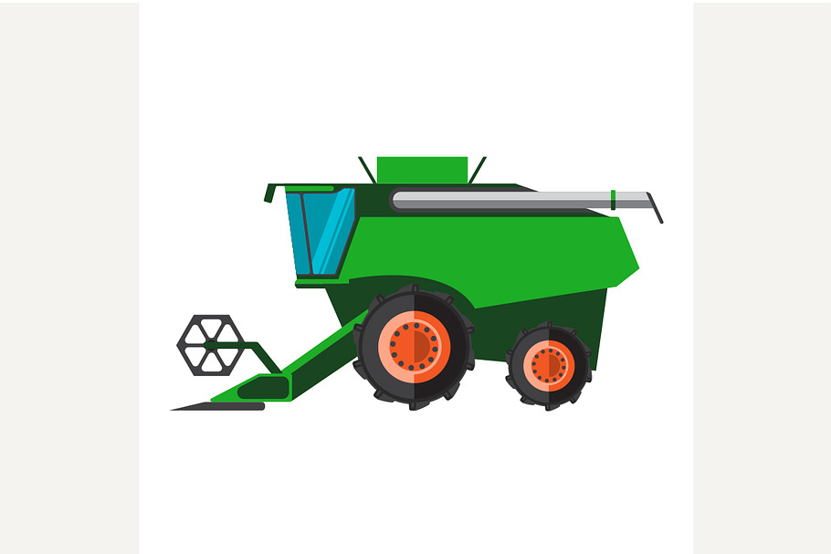 Agricultural combine in Illustrations - product preview 8