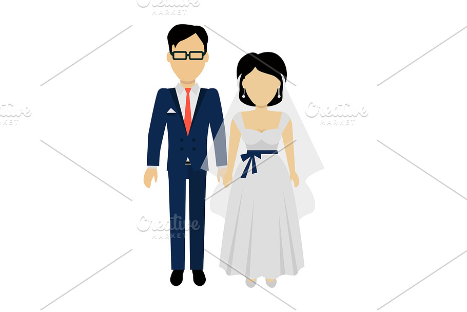 Newlyweds Couple Design in Illustrations - product preview 8
