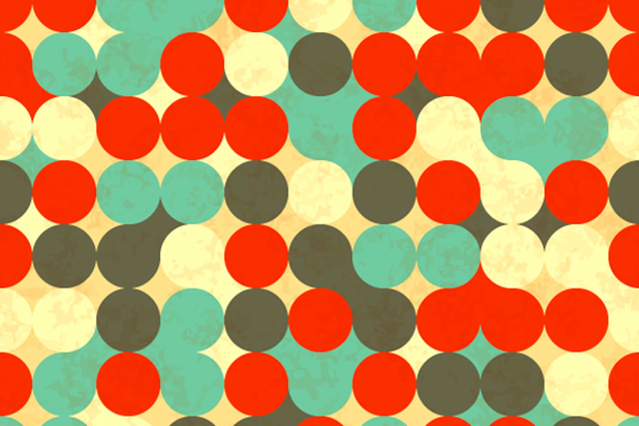 Colorful circles, retro pattern in Patterns - product preview 8