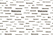 Welcome phrases seamless pattern