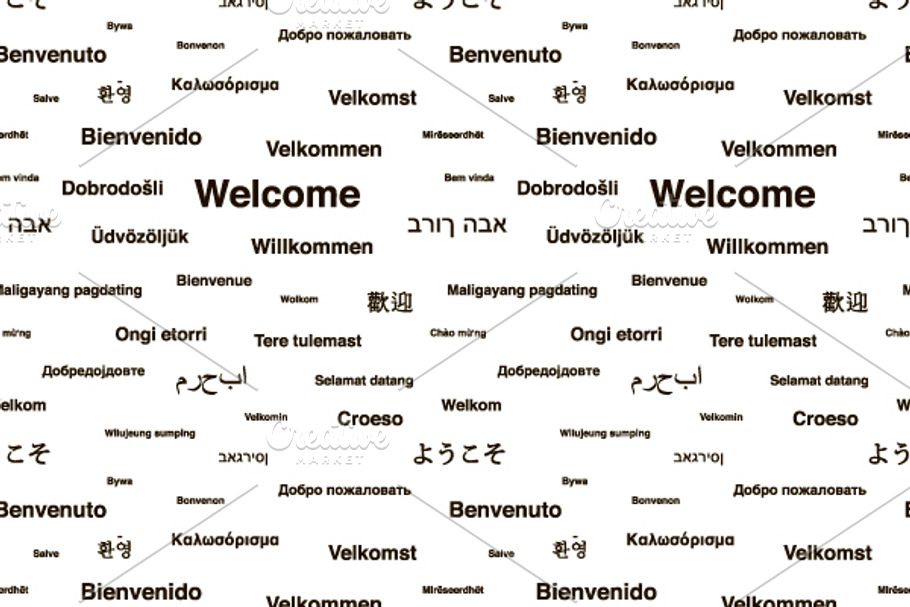 Welcome phrases seamless pattern in Patterns - product preview 8