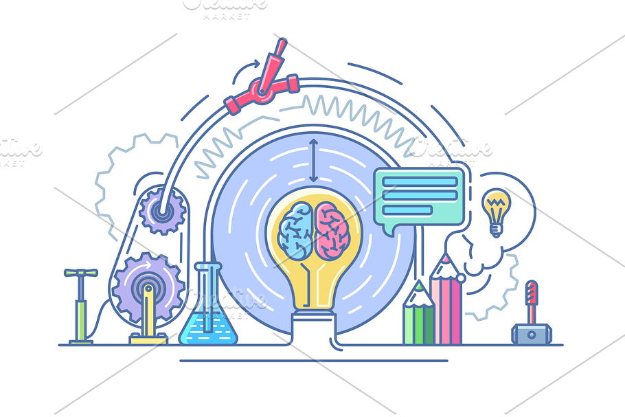 Ideas laboratory concept in Illustrations - product preview 8