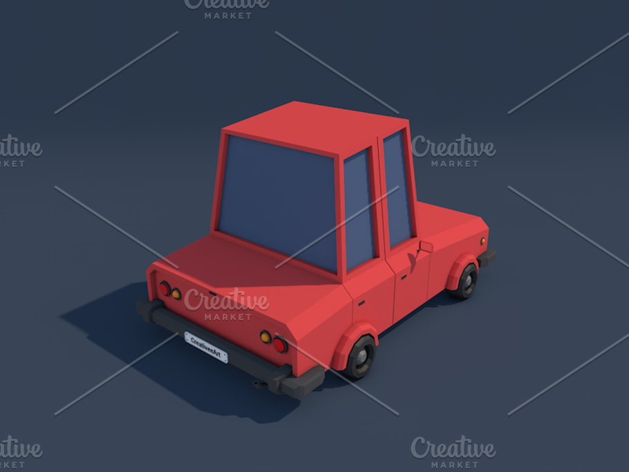 Ultimate Low Poly City Cars Pack in Vehicles - product preview 14