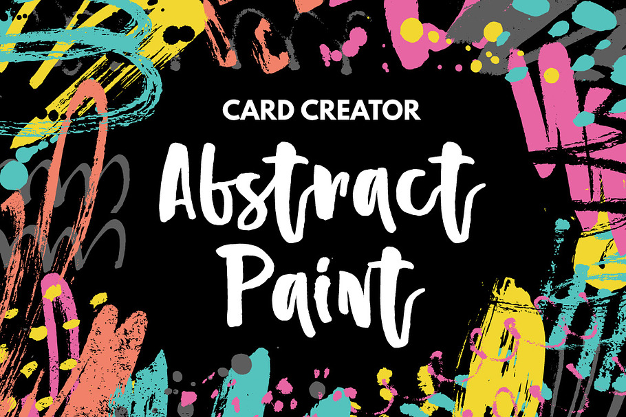 Abstract Paint Card Creator