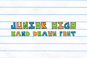 Junior High Blocky Notebook Font