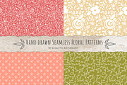 Hand Drawn Seamless Floral Patterns