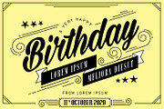birthday card template vector