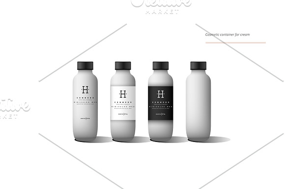 Cosmetic vector mockup bottle in Product Mockups - product preview 5