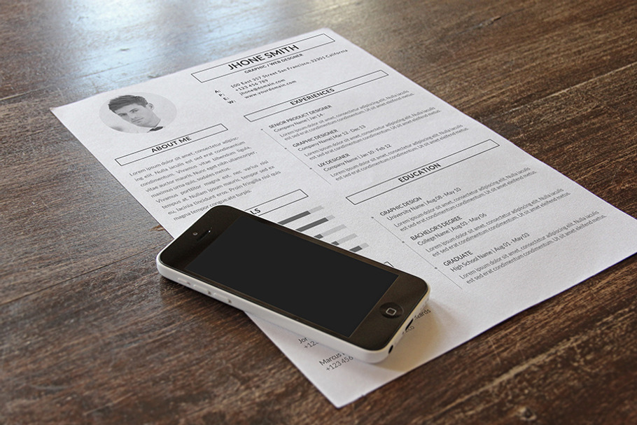 Clean Resume  in Resume Templates - product preview 8
