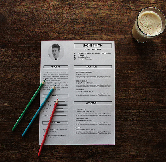 Clean Resume  in Resume Templates - product preview 2