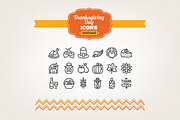 Hand drawn Thanksgiving Day icons