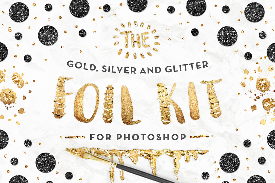 The Gold Foil Kit Essentials+Bonus! in Photoshop Layer Styles - product preview 8