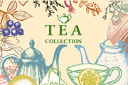 Tea hand drawn collection