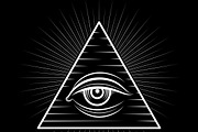 Omniscience All seeing eye symbol