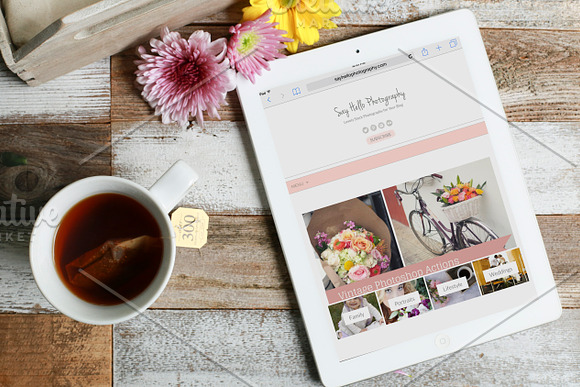 Afternoon Tea Mockups in Mobile & Web Mockups - product preview 1