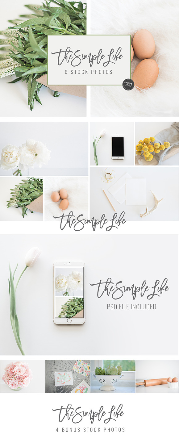 Simple Life Stock Photos + 4 FREE in Mobile & Web Mockups - product preview 4