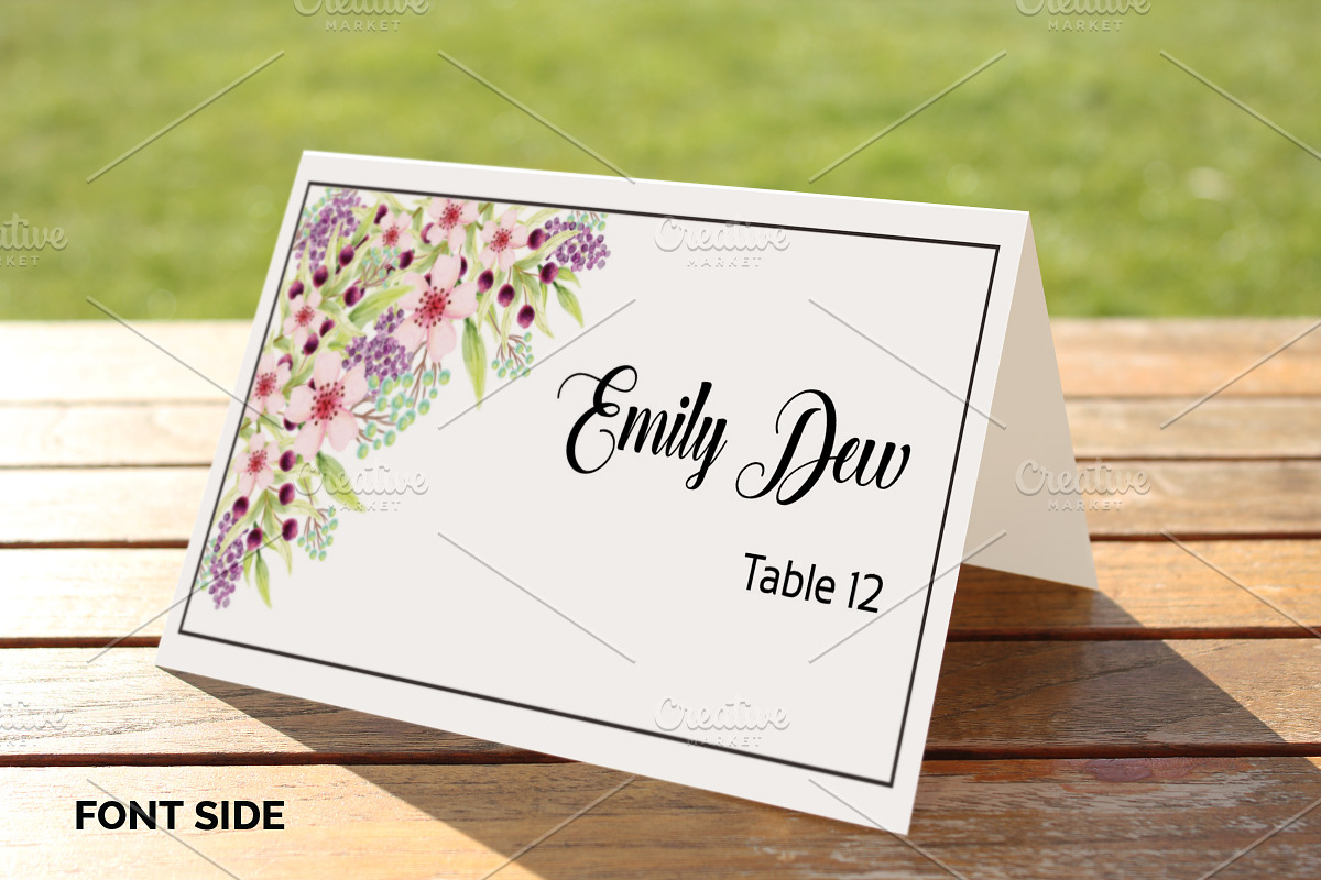 Wedding Place Card Template in Card Templates - product preview 8