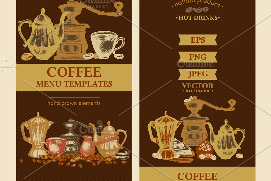 Coffee menu templates