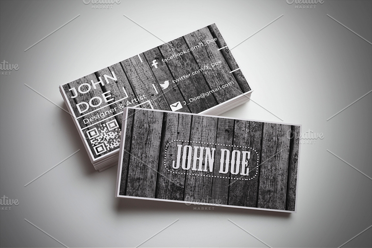Clean Wood Business Card in Business Card Templates - product preview 8
