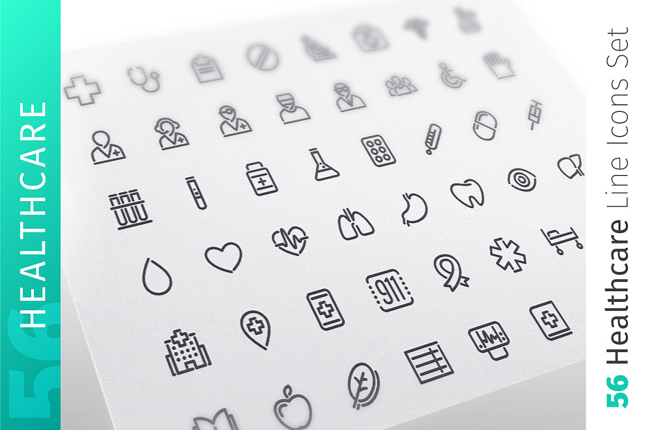 Healthcare Line Icons Set in Science Icons - product preview 8