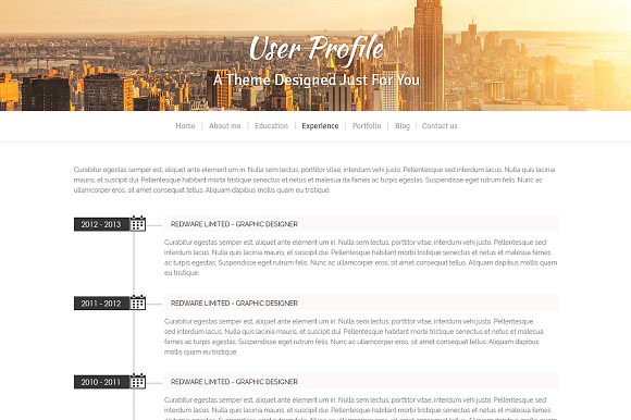 Profile WordPress Theme in WordPress Portfolio Themes - product preview 4