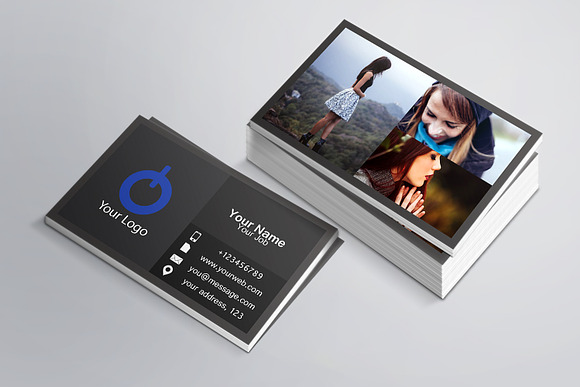 Phosttrsd Business Card Template in Business Card Templates - product preview 1
