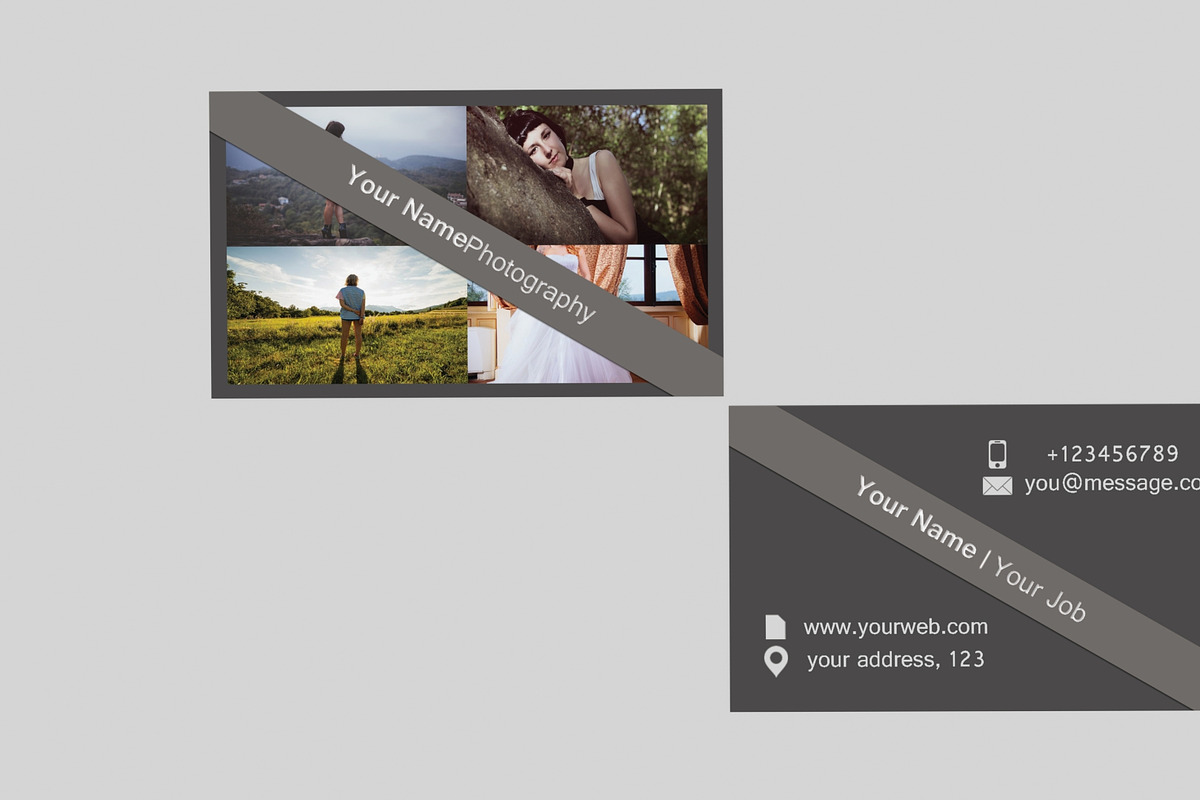 Phostrdg Business Card Template in Business Card Templates - product preview 8