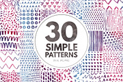 30 Simple Seamless Patterns