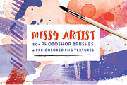 Messy Artist Photoshop Brushes