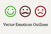 Vector Emoticon Outlines