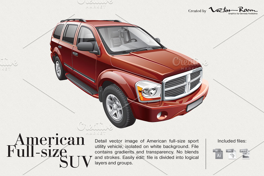 American Full-size SUV in Objects - product preview 8